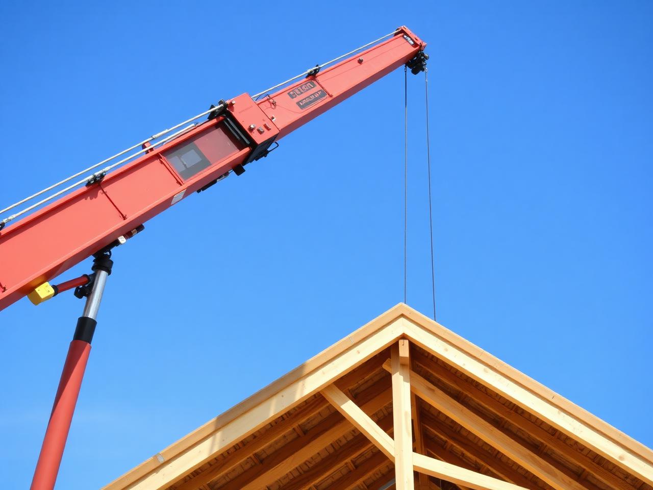 Caisson de toit ossature bois levé à la grue